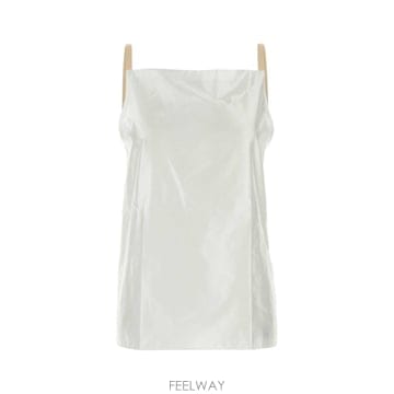 [X45]까르뱅 6251K21378 N000 여성 셔츠 남방 반팔 긴팔 블라우스 White polyester