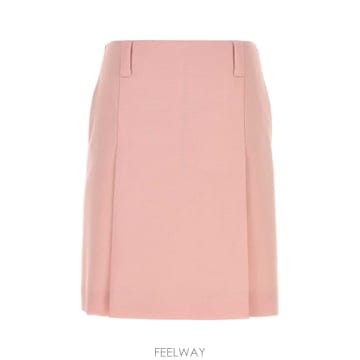 [X45]미우미우 MG2758SOOO12I1 F0924 여성 스커트 치마 롱 미디 미니스커트 Pink moh