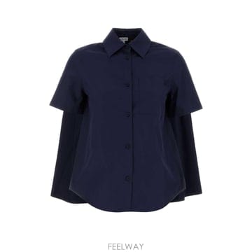 [X45]로에베 S616Y05X68 NAVYBLUE 여성 셔츠 남방 블라우스 Navy blue poplin 