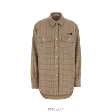 [X45]미우미우 MK2010SOOO19CS F0EH3 여성 셔츠 남방 블라우스 Embroidered fla