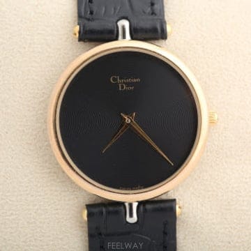 디올 바기라 Dior 썬레이 블랙 다이얼 콤비 쿼츠 시계 3026
