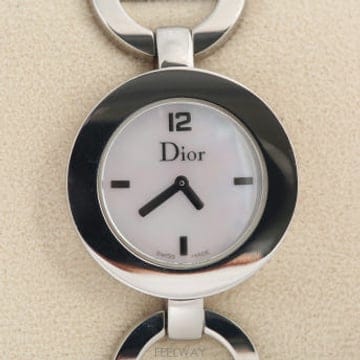 디올 맬리스 Dior Malice 화이트 나전 다이얼 여성용 쿼츠