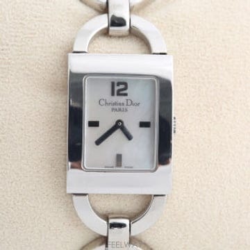 디올 맬리스 Dior Malice 화이트 나전 다이얼 여성 쿼츠