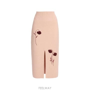 26 FW 에르뎀 자수 펜슬 미디 스커트 PF26KS1130015015 TP456006527