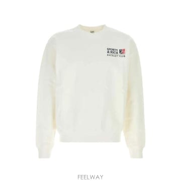 26 FW 스포티앤리치 로고 프린트 코튼 스웨터 ST098710431WH01 TP455640812