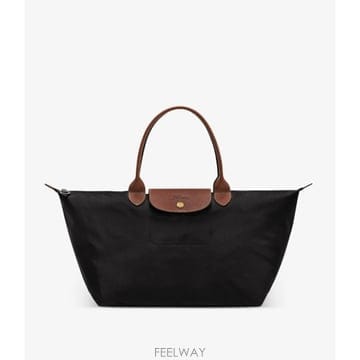 롱샴 (국내배송) 26FW 르 플리아쥬 오리지널 L 탑 핸들백 블랙 L1626089 001