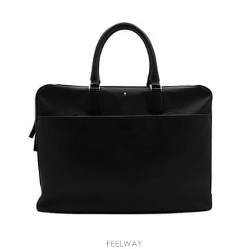 몽블랑 114904 브라운 레더 사토리얼 도큐먼트 브리프케이스 남성 서류가방 토트백aa67397