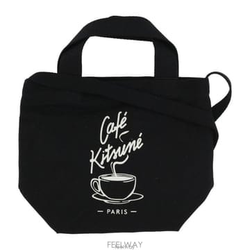 26 FW 메종 키츠네 커피컵 토트백 블랙 P199 OU05106WW9001