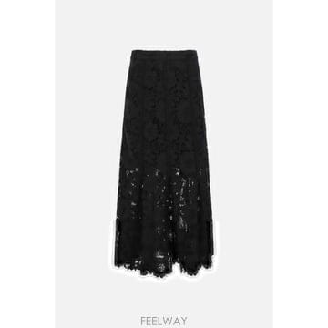[E32]셀프포트레이트 AW26049MSKB 여성 스커트 치마 SELF PORTRAIT lace midi s