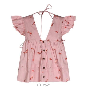 GANNI [B47]���� A1040426499 ���� ���� ���� ����콺 PINK AND RED COTTON STRETC[B47]���� A1040426499 ���� ���� ���� ����콺 PINK AND