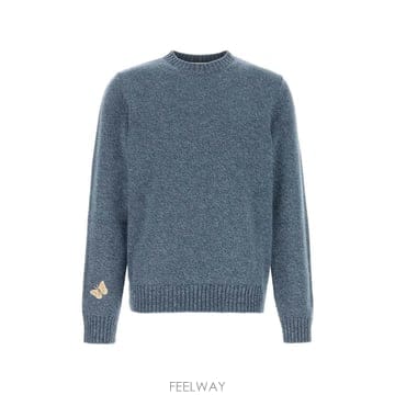 Valentino 26 FW �߷�Ƽ�� ����ٴ� butterfly embroidered crew neck sweater 9V0K26 FW �߷�Ƽ�� ����ٴ� butterfly embroidered crew nec