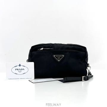 PRADA ����� �ﰢ�ΰ� ���Ϸ� �Ŀ�ġ Ŭ��ġ ���� (1NE393)����� �ﰢ�ΰ� ���Ϸ� �Ŀ�ġ Ŭ��ġ ���� (1NE393)
