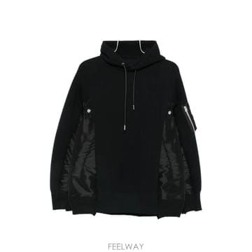 사카이 지퍼 디테일 후드티