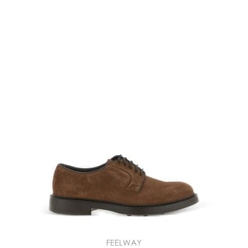 26 FW Doucals 스웨이드 라운드 토 더비 슈즈 DU1385BRUXUF009TC05 TP4575027