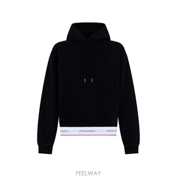 26 FW 디스퀘어드2 로고 테이프 릴랙스 핏 후드티 S71GU0768D25028 TP456375857