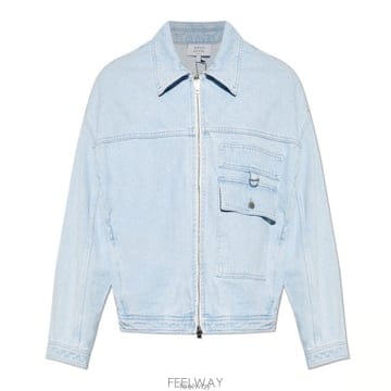 26 FW 메종 키츠네 지퍼 데님 자켓 0489 QM02106WD4022