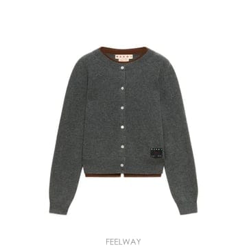 26 FW 마르니 레이어드 이펙트 그레이 캐시미어 가디건 CDMD0456Q0UFX331 TP457428292
