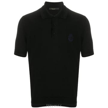 | Other Brand | 26 FW Billionaire crest embroidered knitted polo shirt B20CM26 FW Billionaire crest embroidered knitted polo shirt