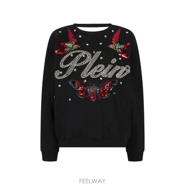 26 FW 필립플레인 오픈 백 스트라스 스웨트셔츠 SAFCWJO1093PJY002N TP455367059
