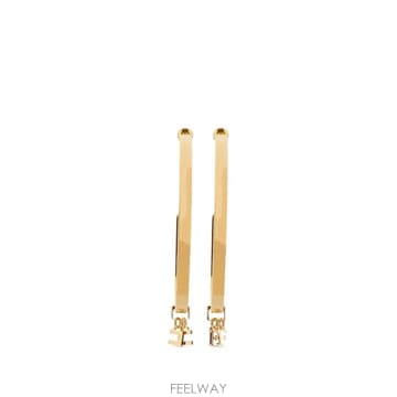 26 FW Elisabetta Franchi 로고 참 하프 후프 이어링 OR52K66E2 TP45722110