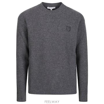 26 FW 메종 키츠네 폭스 헤드 리브드 니트 스웨터 P190 PM00811KT1149