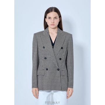 Max Mara 26 FW �������� ���� Double Breasted Houndstooth Blazer max0265030p26 FW �������� ���� Double Breasted Houndstooth Blazer