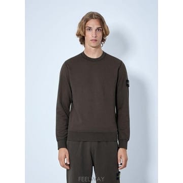 26 FW 스톤아일랜드 남성 크루넥 스웨트셔츠, 소매 패치 장착 sto0165039gry