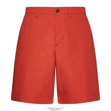 26 FW 메종 키츠네 로고 태그 버뮤다 쇼츠 P674 MM01402WW0074