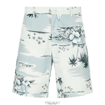 26 FW 메종 키츠네 그래픽 프린트 쇼츠 O417 MM01402WW4015