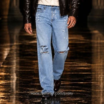 Atelier Painted Eyelet Straight Jeans