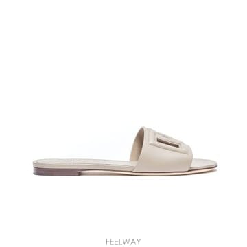 26FW 돌체앤가바나 DG 로고 카프스킨 슬리퍼 CQ0436 AY3298I399 Beige