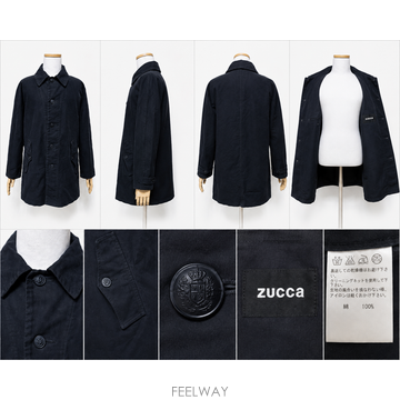일본 디자이너 ZUCCa 주카 블랙 코튼 코트 95/호구제샵