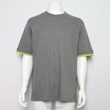 에르메스 557940HA76 파링 Piqures sellier 그리스 컬러 남성 반팔 티셔츠aa67302