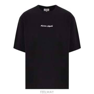 26 FW 메종 키츠네 라인 핸드라이팅 오버사이즈 티셔츠 P199 OM00122KJ0119