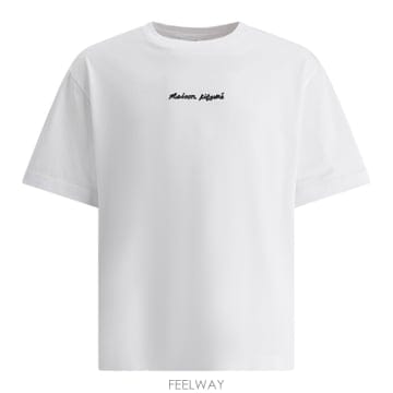 26 FW 메종 키츠네 라인 핸드라이팅 오버사이즈 티셔츠 P100 OM00122KJ0119