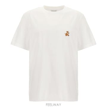 메종키츠네 스피디 폭스 패치 반팔 티셔츠 블랙