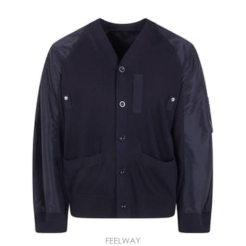 26SS Sacai NYLON TWILL X 니트 가디건 2603940M001 TP570524970