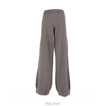 26FW 파비아나 필리피 PLATINUM 와이드 조깅 TROUSERS WITH FILO DIAMANTE LO