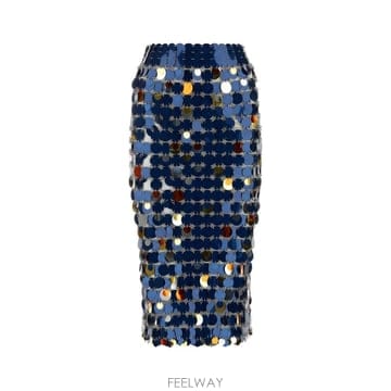 라반 Sequin midi 스커트