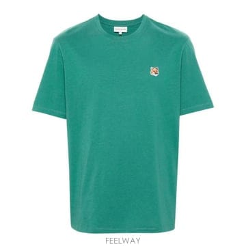 25SS 메종 키츠네 Emerald 그린 코튼 t 셔츠 LM00104KJ0008P373 TP577749695