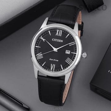 시티즌 AW1231-07E 캐쥬얼 정장 남자가죽시계 e27