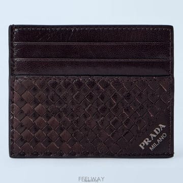 26 FW 프라다 인트레치아토 우븐 레더 오픈 엣지 2MC223 2BE1 F0038