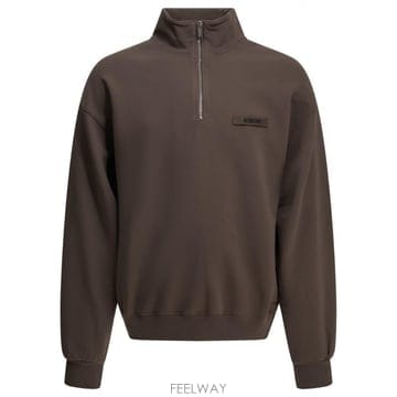 26FW 자크뮈스 Le Camionneur Gros Grain 하프 집 스웨트 셔츠 SSM00313AJ001