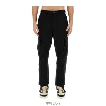 24SS 마르셀로불론 블랙 코튼 스트레치 카고 팬츠 CMCF014S24FAB0011001 TP57897085