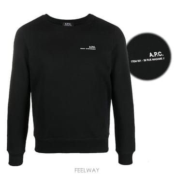 [당일]아페세 ITEM 로고 프린팅 맨투맨 블랙 COFBQ F27663 LZZ