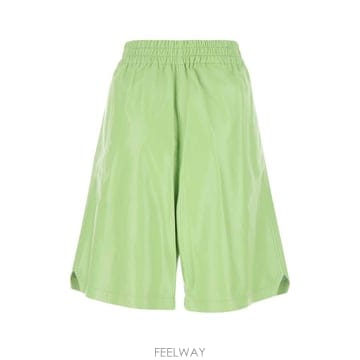 22FW 보테가베네타 Pastel 그린 레더 숏츠 633445VKLC03516 TP579234622