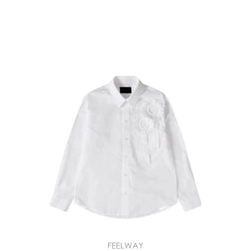 26 FW 시몬 로샤 러플 로제트 셔츠 5413R1287WHITEWHITE TP457544953