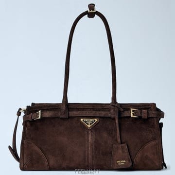 26 FW 프라다 Medium Bonnie 보니에 스웨이드 숄더백 1BA426 2C4S F0003