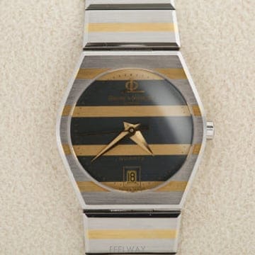 보메 메르시에 Baume & Mercier 아방 가르드 18K 골드/스틸 여성용 쿼츠