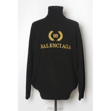 발렌시아가 BB 월계수 자수 터틀넥 목폴라 S